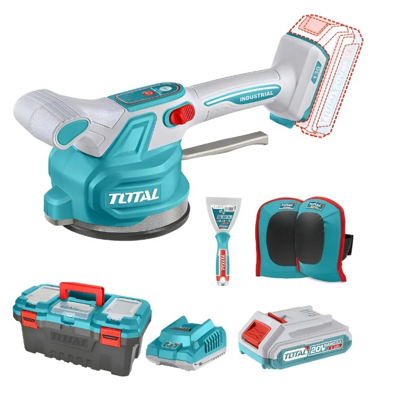 VENTOSA VIBRADORA PARA BALDOSAS 20V CAJA PLASTICA TTVLI2001